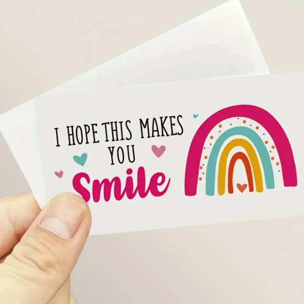 Cheerful Rainbow “HOPE THIS MAKES YOU SMILE, Cards, NEW, 50 pcs.